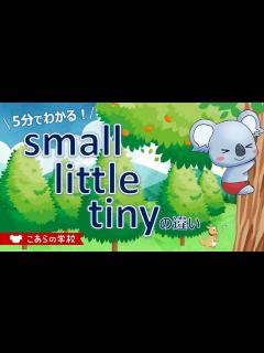 [x]small、little、tiny の違い【小さい】【英語のニュアンス図鑑4－10】 - YouTube
