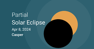 April 8, 2024 Partial Solar Eclipse in Casper, Wyoming, USA