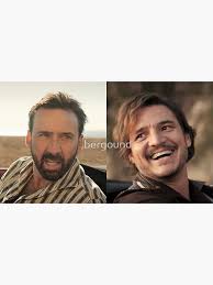 Pedro Pascal and Nicolas Cage\ Art Print for Sale by bergound ...