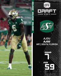CFL on X: \The @sskroughriders select Ajou Ajou with the 59th ...