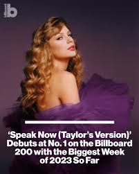 Taylor Swift earns her 12th No. 1 on the Billboard 200 as 'Speak ...